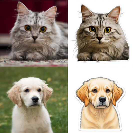 Pet Portrait Stickers: Keep Your Furry Family Member Close, Always