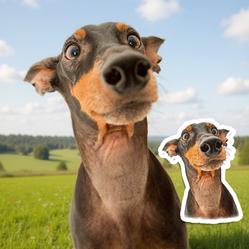 Pet Portrait Stickers - AnnRoo Custom Studio 